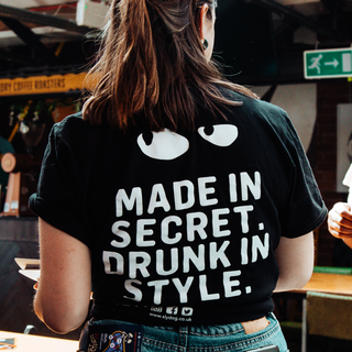SLY DOG T-Shirt 2.0 – Rear Shot of Second Model Wearing SLY DOG Branded T-Shirt